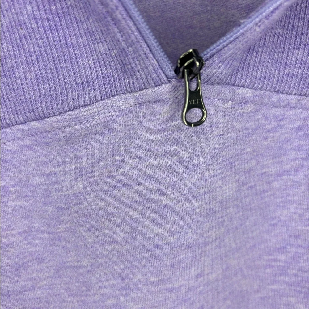 L.L. Bean Women’s Cozy Pullover, Quarter-Zip French Lilac Heather‎ Medium Petite